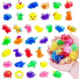 Animal Stress Balls, Mini Squeeze Balls, Kawaii Squishies Stress Balls Bulk for Classroom Prizes, Easter Party Favors, Goodies Bag Stuffer, Birthday Gifts (Random) (100)