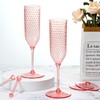 24 Pack Pink Detachable 2 piece Champagne Flutes 5.5 Oz