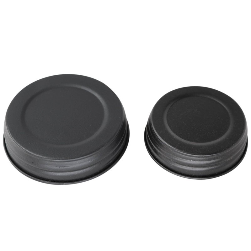 Black Vintage Reproduction Lids for Mason Jars (4 Pack, Regular