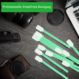 FLEXNOVA Pack of 100 Cleaning Sticks, Mini Cleaning Sticks, Lint-Free for Drain Leather Alcohol, Cleaning Swabs, Cotton Buds, Long Cleaning Sticks for Inkjet Camera Lenses Cleaning