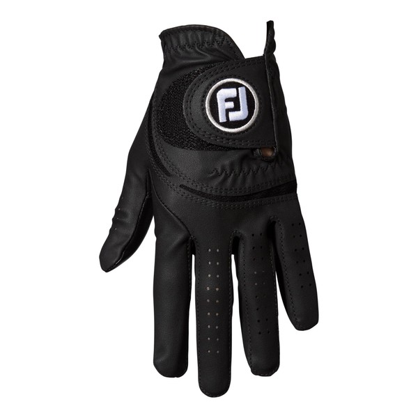 FootJoy FGWF23BK-24 Men's Golf Gloves, Weathersoff, Black, Left Hand Worn