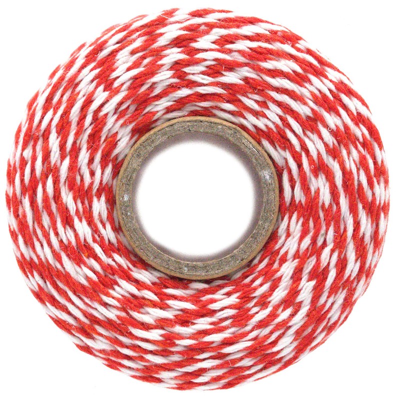 jijAcraft 400M Red and White Cotton String, 2MM Durable Craft