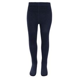 Thingimijigs 2 Pairs Girls Supersoft Cotton Rich Knitted School Uniform Tights - Navy 7-8 Years