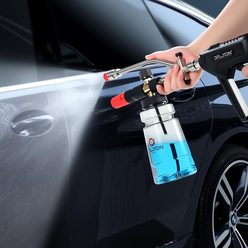 Ofloton Pressure Washer Foam Gun & Dual Connector Accessory, Short