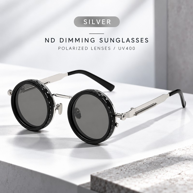 Adjustable Round Polarized Sunglasses for Driving and Outdoor Use –
