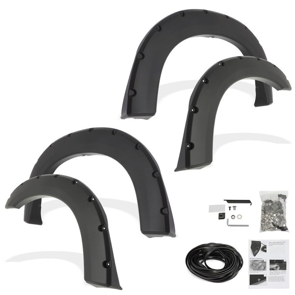 ECCPP PP Pocket Rivet Bolt Style Fender Flares Fits For