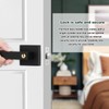 HSEAMALL Door Lever Handle Lock,Black Interior Door Handle with Lock