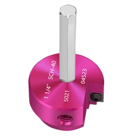 JYINCPED PVC Pipe Reamer 1-1/4 Inch Head, PVC Fitting Saver,Socket Saver with 3/8-Inch Hex Shaft,ABS Plastic Pipe Fitting Reamer Tool for Plumbing Sch.40 CPVC ABS Socket Hub Removing,Fit 1/2" Drills