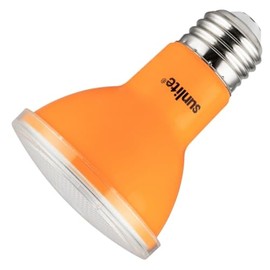 Sunlite 81469 LED PAR20 Colored Recessed Light Bulb, 3 Watt (50w Equivalent), Medium (E26) Base, Floodlight, ETL Listed, Amber, 1 Count