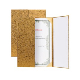 2 Pcs Certificate Cover A4 Paper Graduation Certificate Holder Diploma Awards Document Folder Protector for Invitation Employee Award File Contract Letter Size Classic Foldable Cover 23 x 31cm