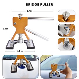 Car Dent Puller Kit,47PCS Paintless Dent Remover Kit with Golden Dent Puller, Bridge Puller & Glue Gun for Auto Body Dent Removal, Dent Pullers Kit for SUV Truck Car Refrigerator DIY Repair