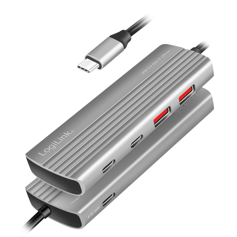 LogiLink UA0413 Ultra-Slim USB 3.2 Gen2 Hub, 2 x USB-A,