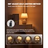 UMEXUS 10” Small Ceramic Cordless Table Lamp with Timer, Dimmer,