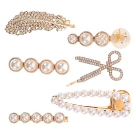 IWOWHERO 6pcs Elegant Rhinestone Hair Clips Set for Women Mixed Style Hair Barrettes Durable Hairpin Accessories for Parties Weddings and Daily Wear for Sisters Daughters and Friends