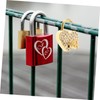 Angoily Security Padlock Outdoor Heart Padlock for Couples Love Lock