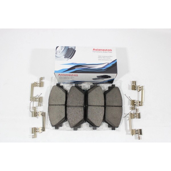 Asianautos Full Ceramic Front Brake Pads With Hardware For Mazda