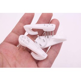 NATUWORLD 20Pcs Plastic Wall Hooks, White, 4cm/1.57inch Length, Max Load 10kg/22lbs, Picture Hanging Kit, Hard Wall, Solid Wood, Cement, Lime, Whitewashed, Stickers
