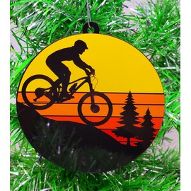 Mountain Bike Ornament - Biking Biker Bike Outdoor Christmas Ornament
