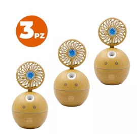 Maíz 3pzs Humidificador Difusor Ventilador Aromaterapia Luz Led