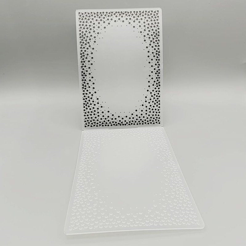 Plastic Embossing Folder A6 Size Hexagonal Points Frame Paper Crafts