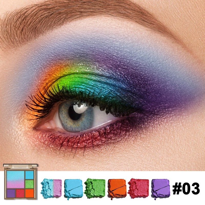 Apooliy 2 x Shimmer & Matte Eyeshadow Palette, Long-Lasting Cream