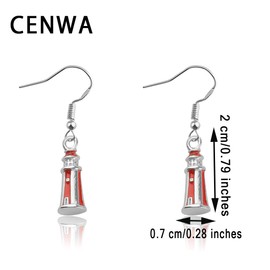 Lighthouse Earrings Nautical Earrings Lighthouse Dangle Earrings Gift for Her (Lighthouse Earrings)