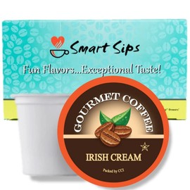 Smart Sips, Irish Cream Coffee, 24 Count, Single Serve Cups for Keurig K-Cup Brewers