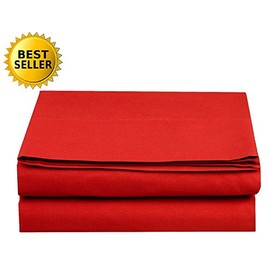 Luxus-Spannbetttuch, höchste Qualität, eleganter Komfort, faltenfrei, 1500er Fadenzahl, ägyptische Qualität, 1 x Spannbetttuch für Queen-Size-Bett, rot