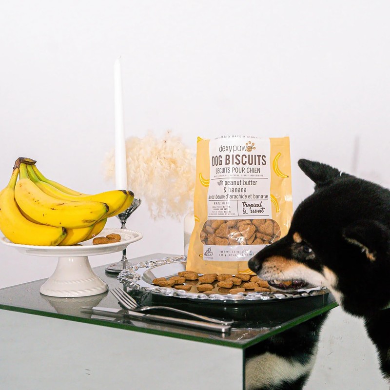 Dexypaws: Banana, Oat & Peanut Butter Dog Biscuits - 12oz