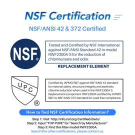 ICEPURE WF1CB Refrigerator water filter Replacement For Frigidaire PureSource WF1CB,WFCB, RG100, NGRG2000, WF284, Kenmore 9910, 469906, 469910,6 PACK