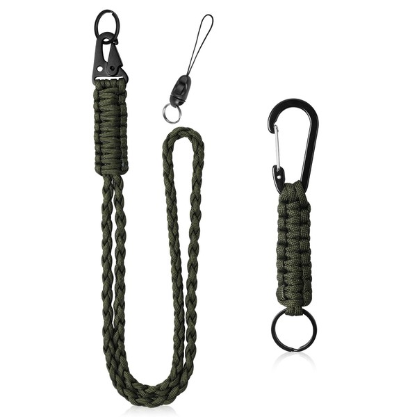 Vicloon Paracord Key Chain, Pack of 2 Neck Strap Lanyard,