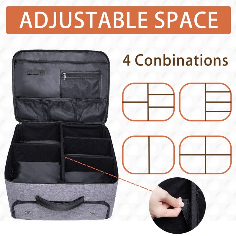 MAQTOIZ Golf Trunk Organizer 2 Layer, Car with Ventilated Compartment