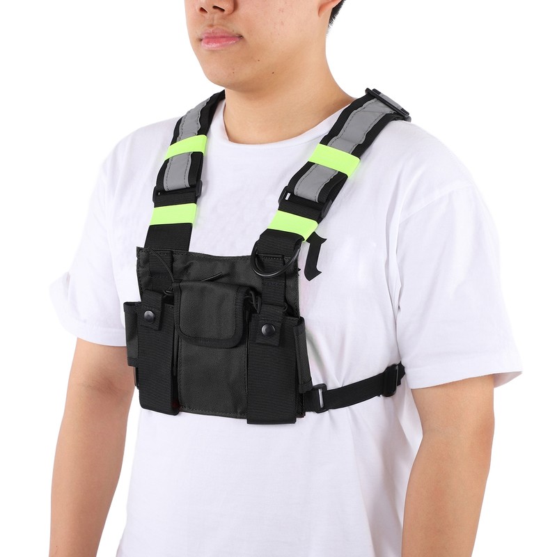 Multifunctional Nylon Waterproof Chest Bag Reflective Safety Tooling Vest for