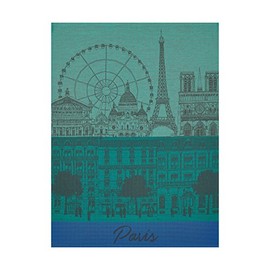 Le Jacquard Francais 22745 Tea Towel Paris Panorama Jardin 80 x 60 cm Cotton