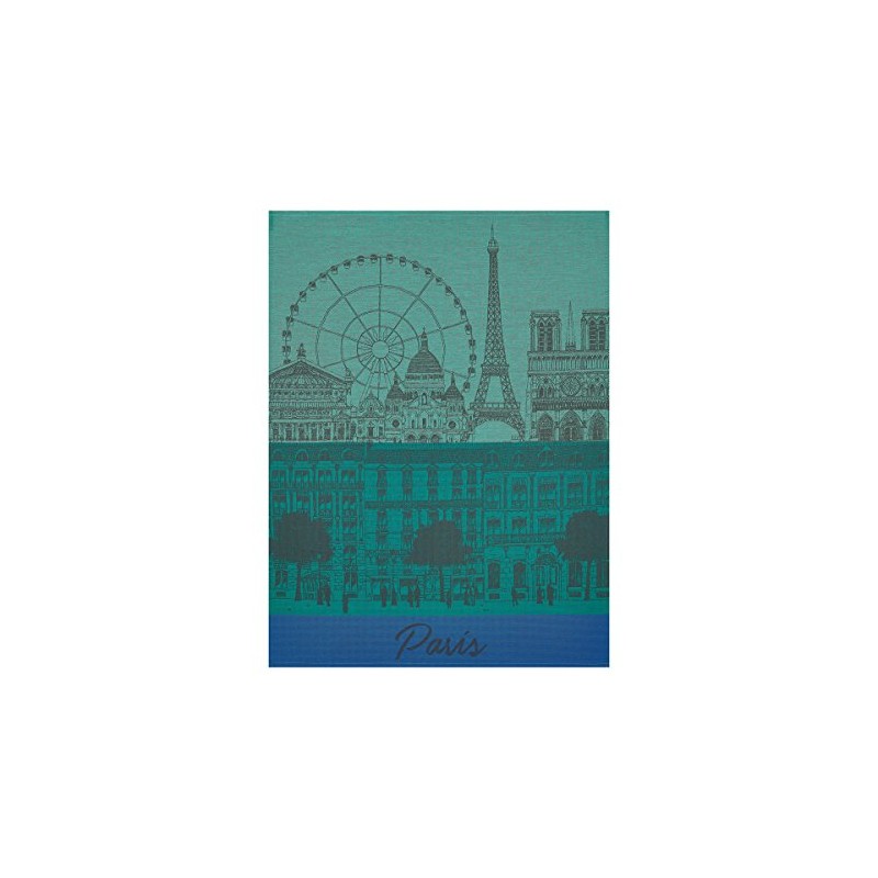 Le Jacquard Francais 22745 Tea Towel Paris Panorama Jardin 80