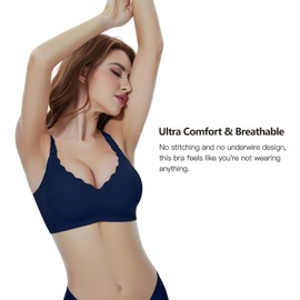 Dresime Nursing Bras for Breastfeeding, Wireless Ultra Comfort Maternity Bra Jelly Strip Support Pregnancy Bralette