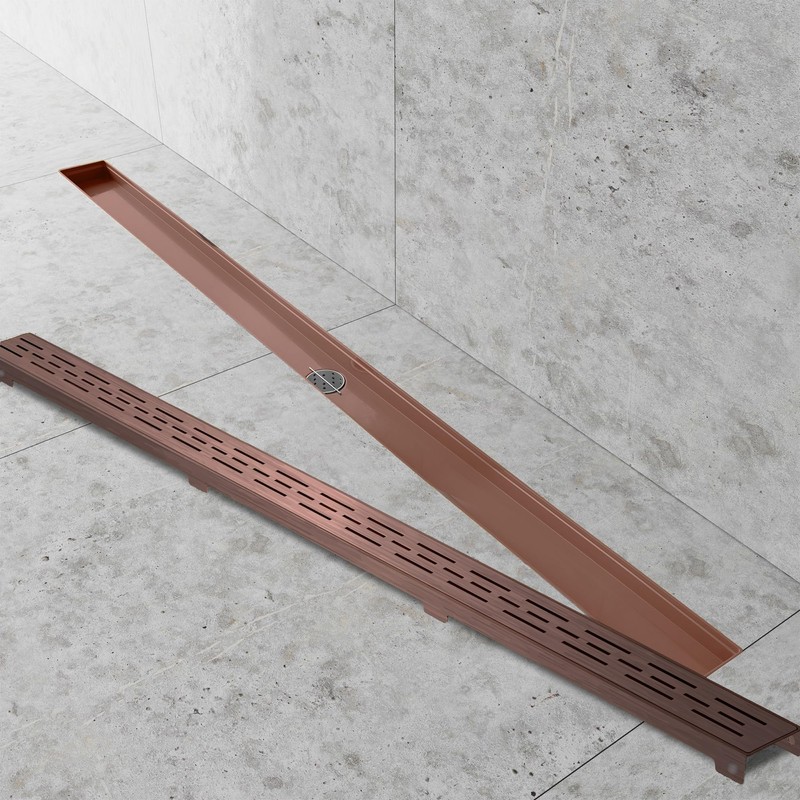 Hydroware Linear Shower Drain - Stainless Steel Rectangular Shower Floor