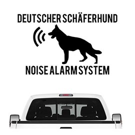 siviwonder German Shepherd Noise Alarm System Car Sticker Dog Film German Colour Black Size 20 cm