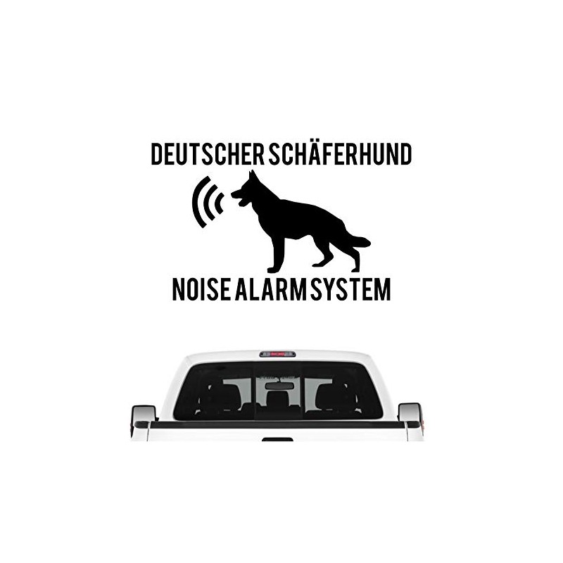 siviwonder German Shepherd Noise Alarm System Car Sticker Dog Film