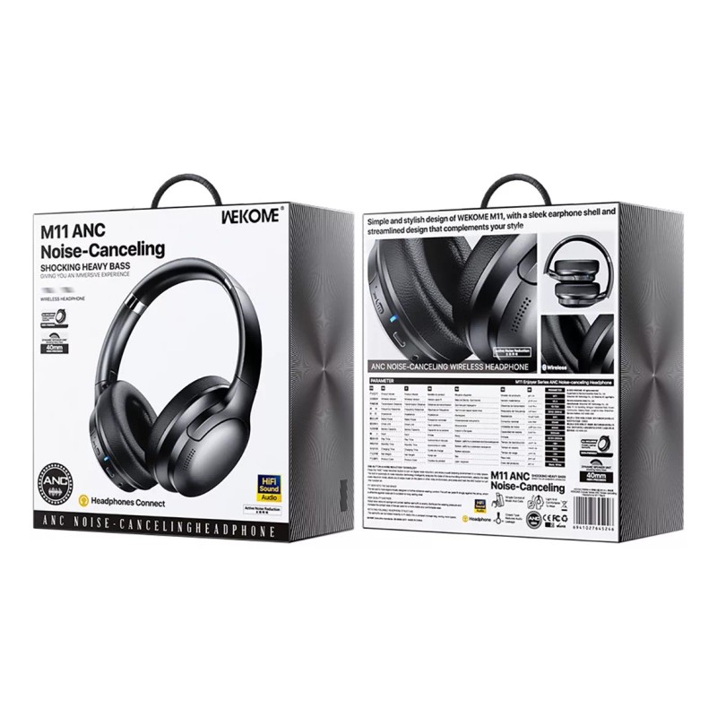 Wekome Audífonos Inalambricos Bluetooth M11 Anc Diadema Ios Android Color