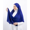 Muslim Women Luxury Crepe Tie Hijab, royal