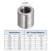 sourcing map Welding Coupling 304 Stainless Steel 1/8 NPT Female