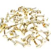 100 Gold Metal Scrapbooking Brads for DIY Crafts - Double-Sided