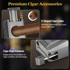 AWOTE Cigar Lighter with Double Jet Flame, Refillable Cigar Torch