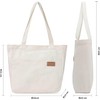 Jaonasi Canvas Tote Bag A4 Large Capacity Canvas Tote Bag