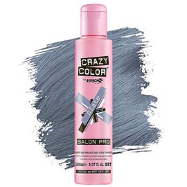 Crazy Color Hair Dye - Vegan and Cruelty-Free Semi Permanent Hair Color - Temporary Dye for Pre-lightened or Blonde Hair - No Peroxide or Developer Required (SLATE)