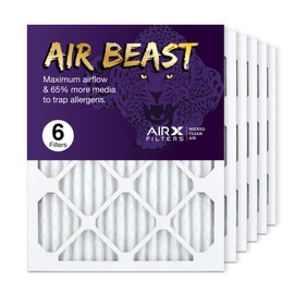 AIRx Filters 16x20x1 Air Filter MERV 11 Pleated HVAC AC Furnace Air Filter, Air Beast 6-Pack Made in the USA