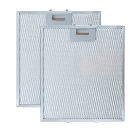 Pack of 2 Metal Filters for Kitchen Extractor Hood KE0001781 Compatible with Fagor, Edesa, Aspes, Balay Hoods | 12" x 10.5" | Silver Colour