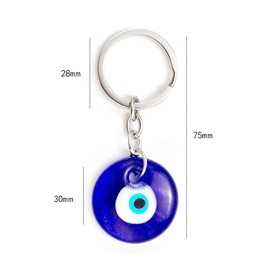 Bestdays Evil Eye Keychain Charm Pendant Handbag Bag Keychain Key Ring (blue eye)