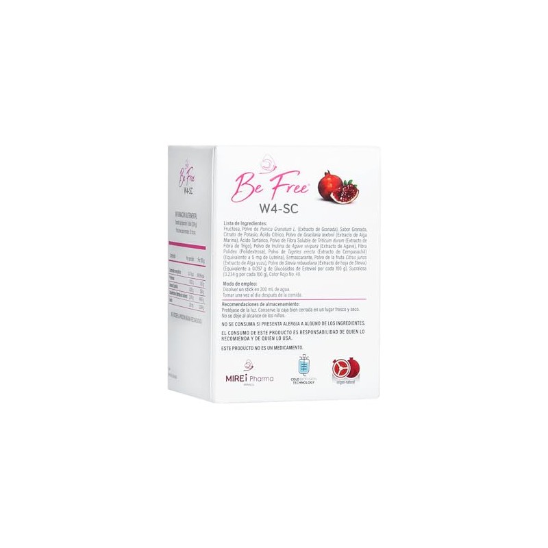 Be Free - W4-SC, Suplemento Alimenticio, 30 Sticks de 3gr,